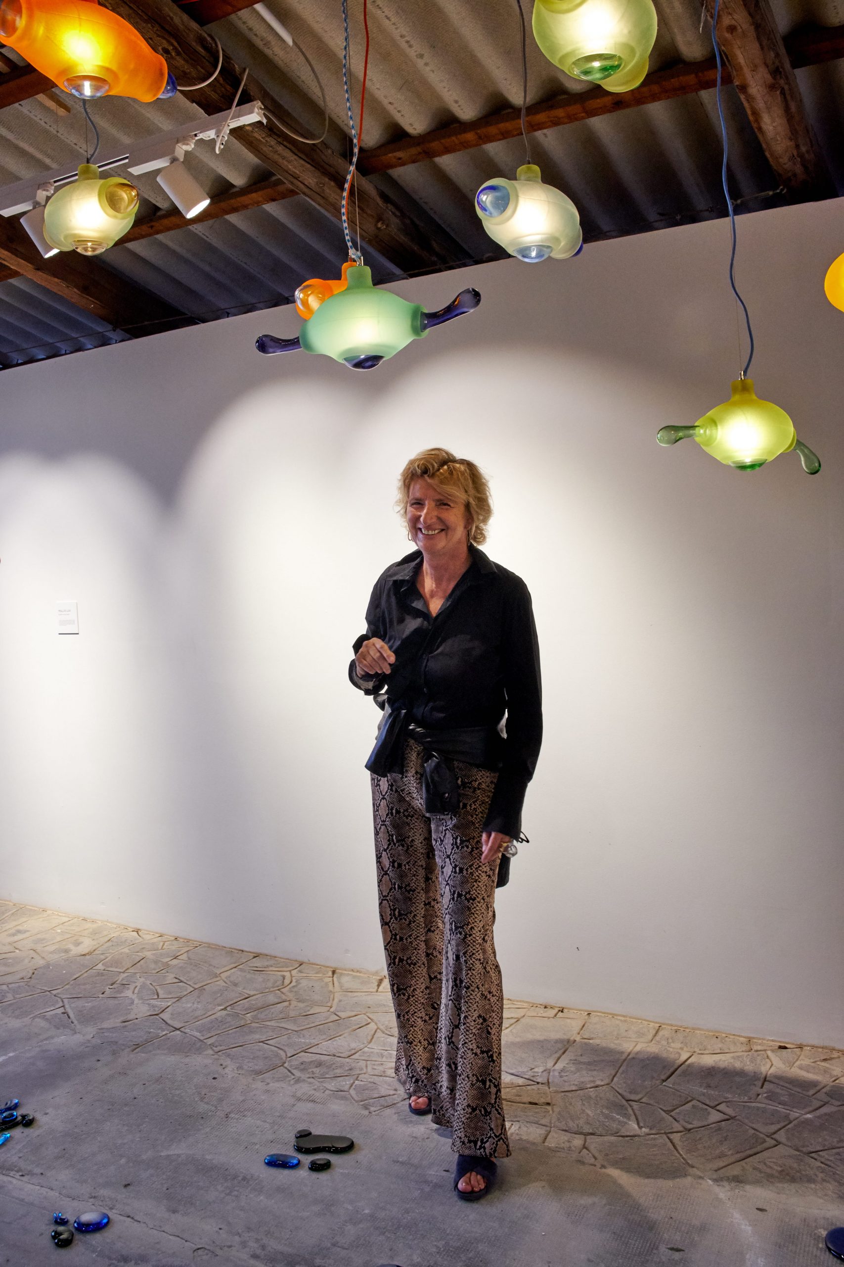 Maria Grazia Rosin at the opening og Glass to Glass